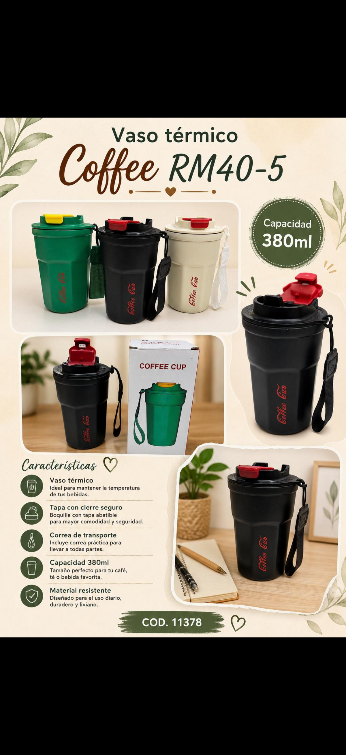 VASO TERMICO COFFE CUP